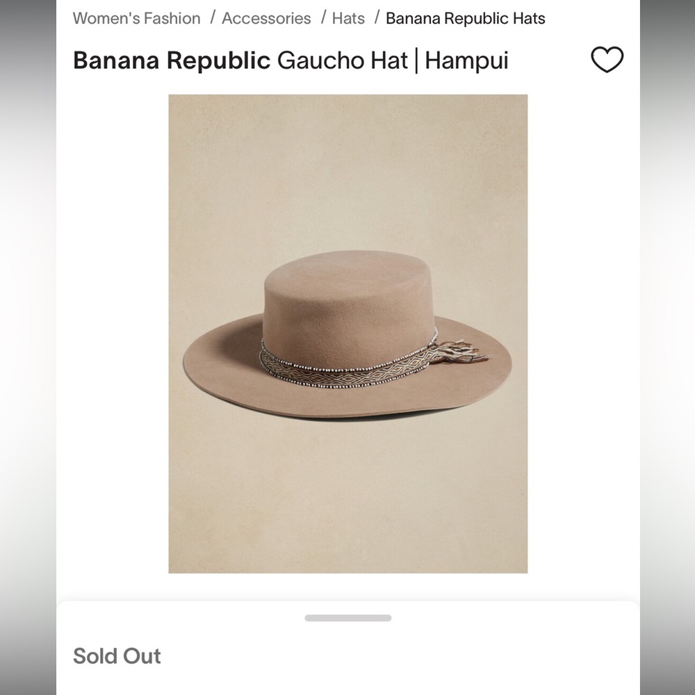 SOLD OUT Hampui Gaucho Hat - Women’s